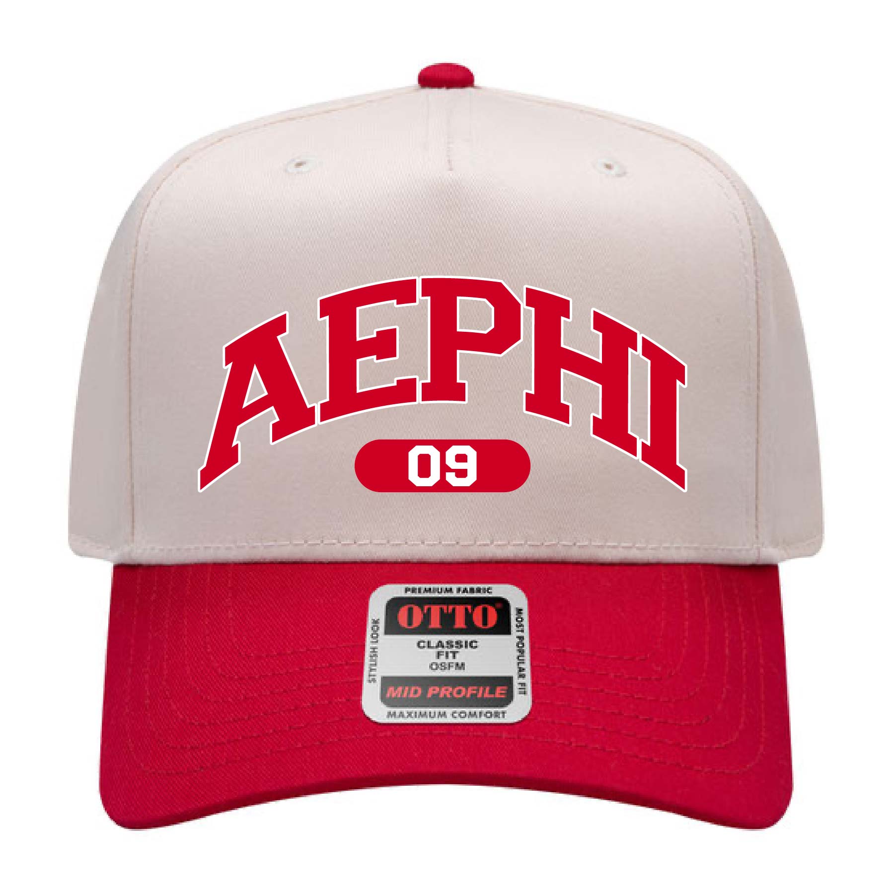 Ali & Ariel Red Collegiate Sports Hat Alpha Epsilon Phi