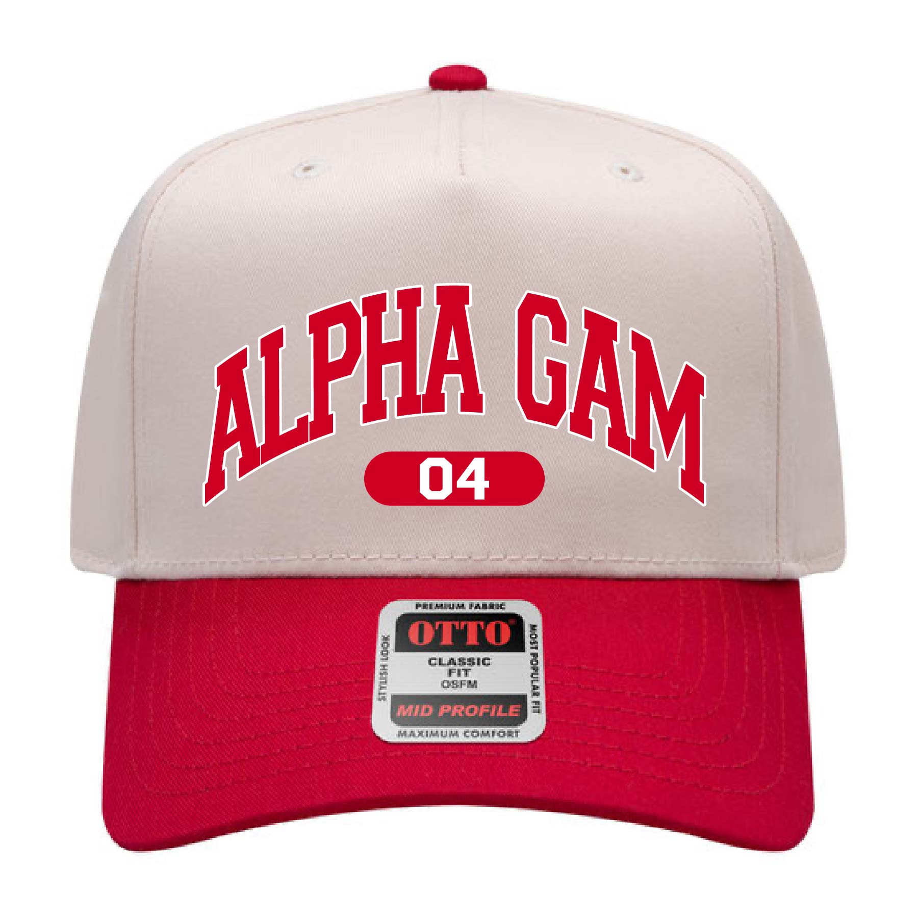 Ali & Ariel Red Collegiate Sports Hat Alpha Gamma Delta