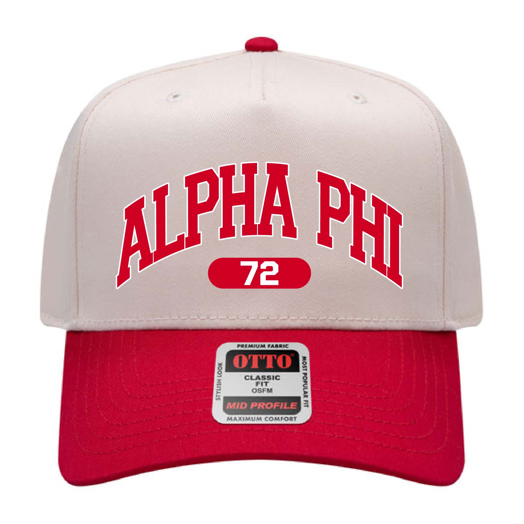 Ali & Ariel Red Collegiate Sports Hat Alpha Phi