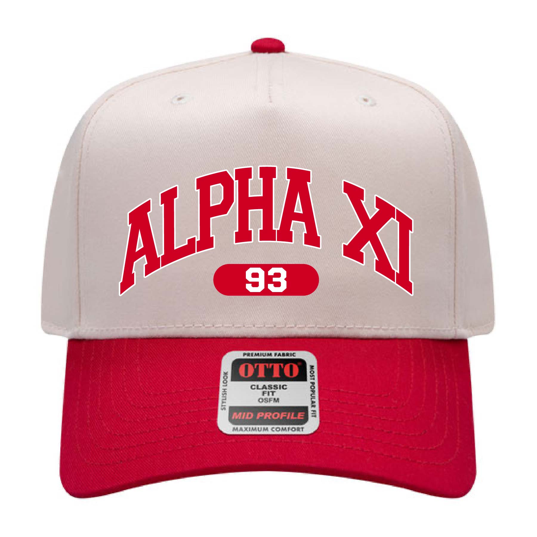Ali & Ariel Red Collegiate Sports Hat Alpha Xi Delta
