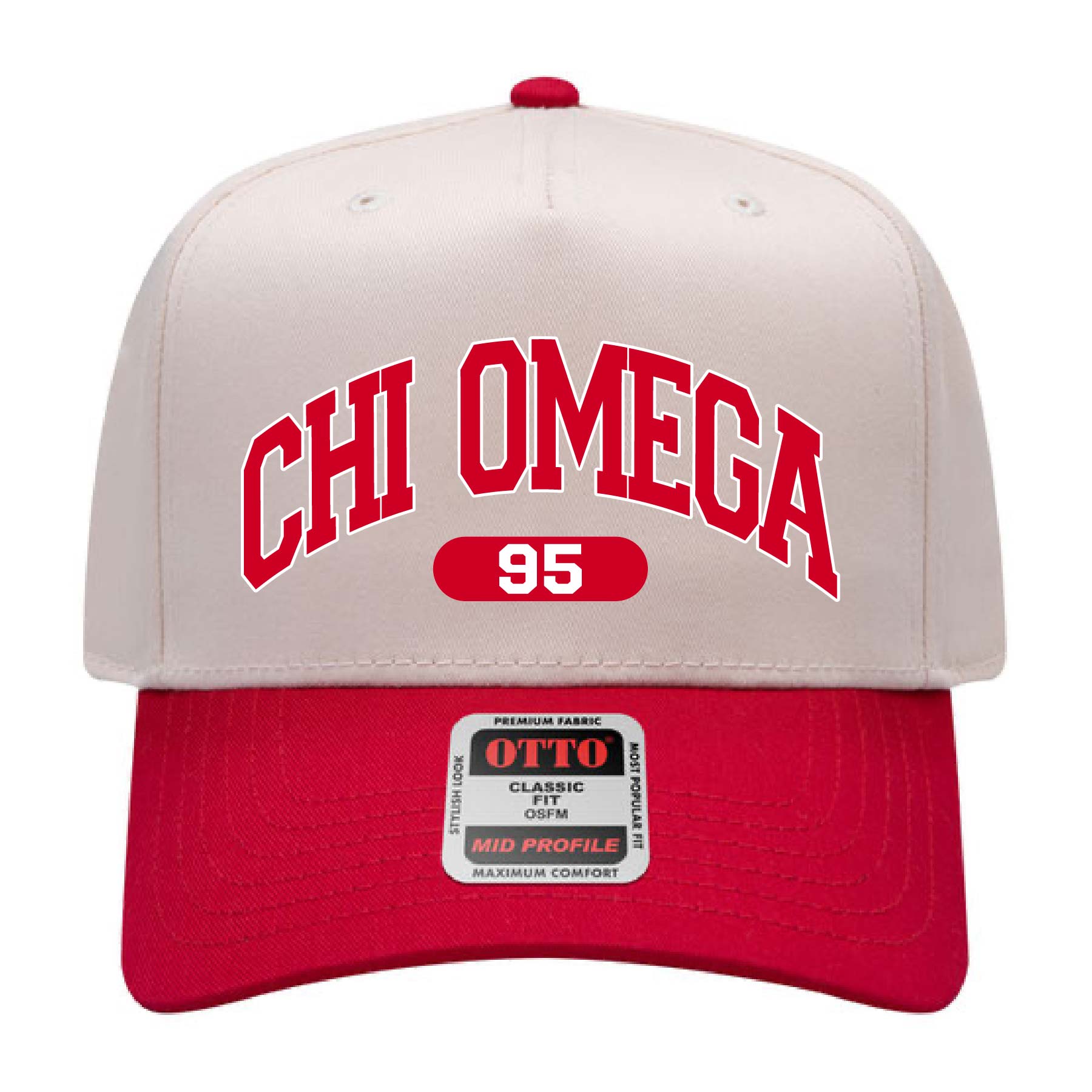 Ali & Ariel Red Collegiate Sports Hat Chi Omega