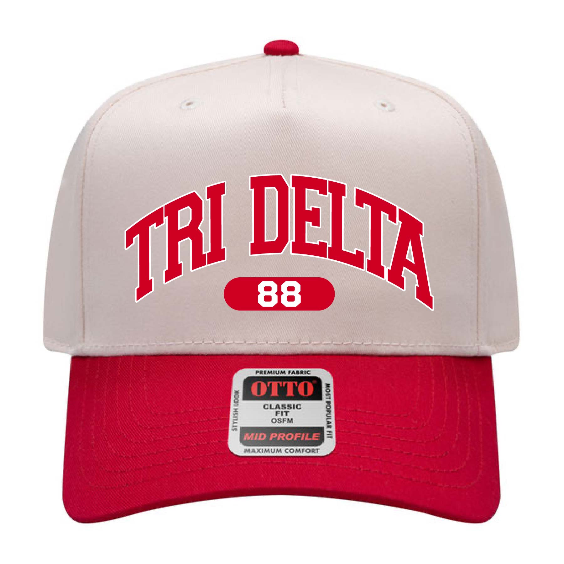 Ali & Ariel Red Collegiate Sports Hat Delta Delta Delta