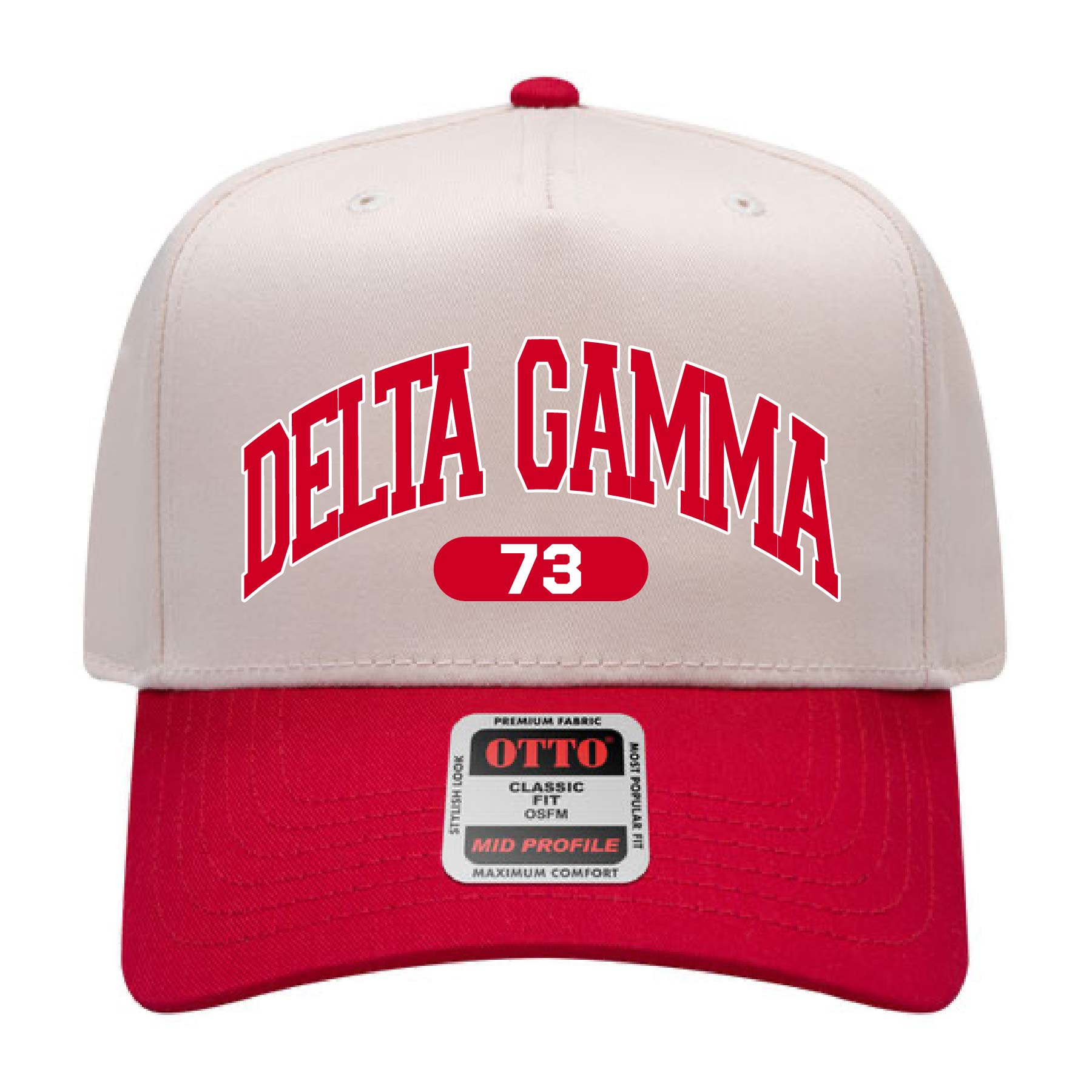 Ali & Ariel Red Collegiate Sports Hat Delta Gamma