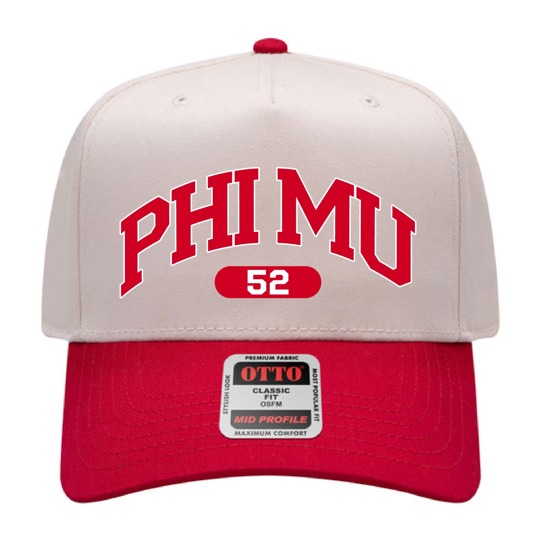 Ali & Ariel Red Collegiate Sports Hat Phi Mu