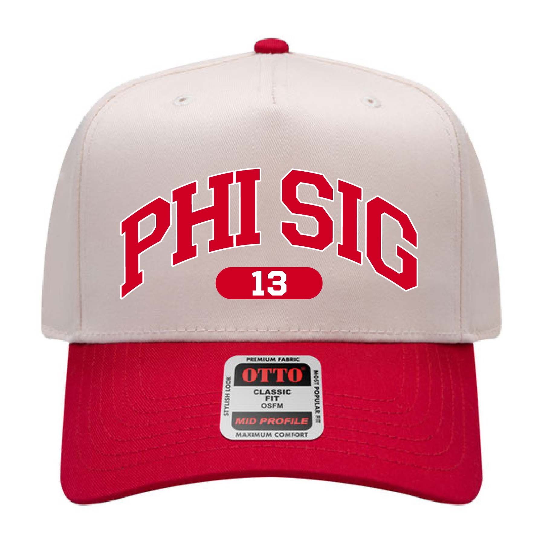Ali & Ariel Red Collegiate Sports Hat Phi Sigma Sigma
