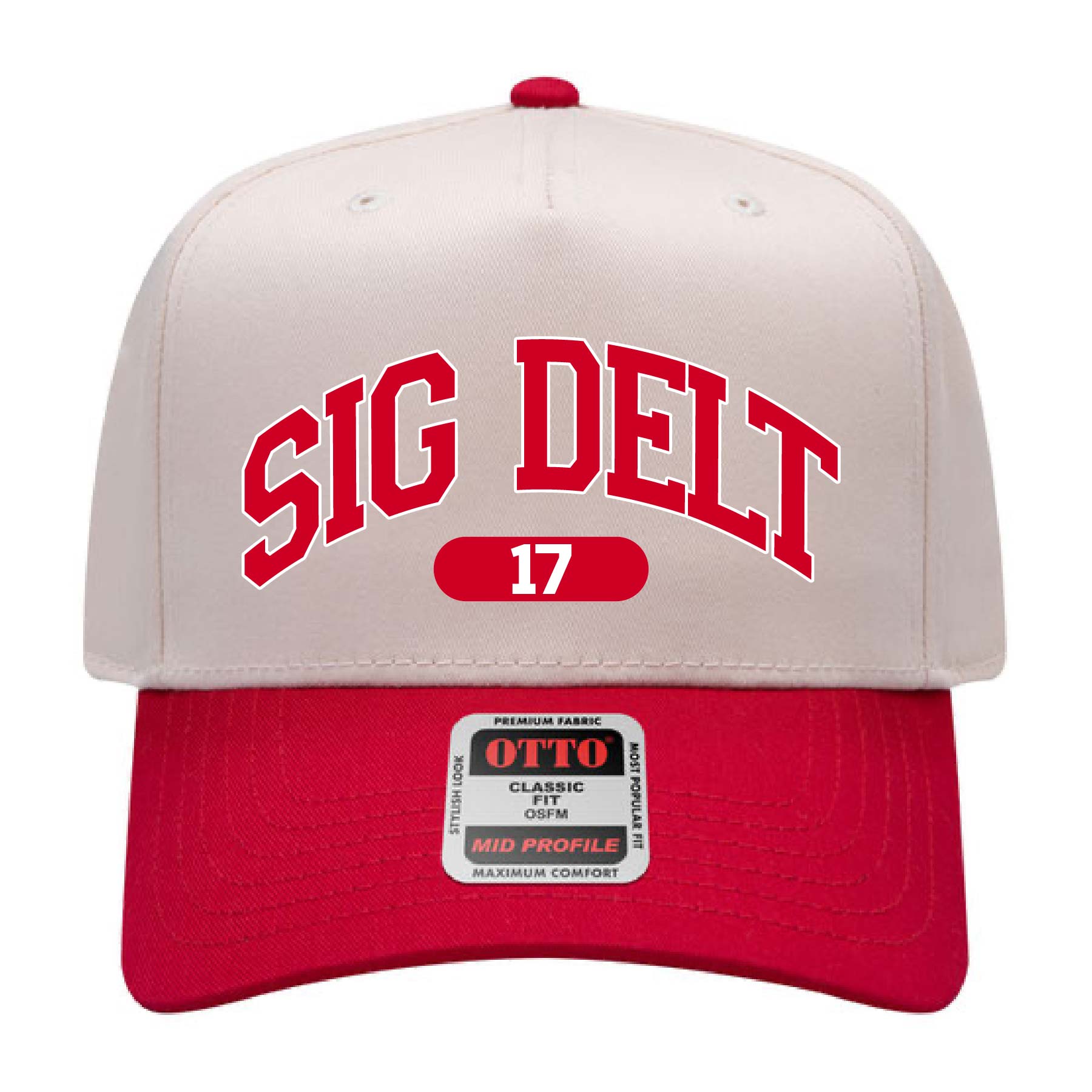 Ali & Ariel Red Collegiate Sports Hat Sigma Delta Tau