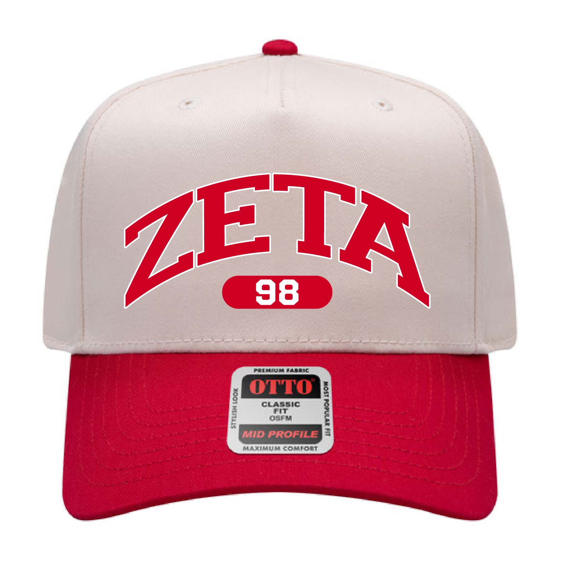 Ali & Ariel Red Collegiate Sports Hat Zeta Tau Alpha