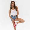 Ali & Ariel Red Cursive Tank Top