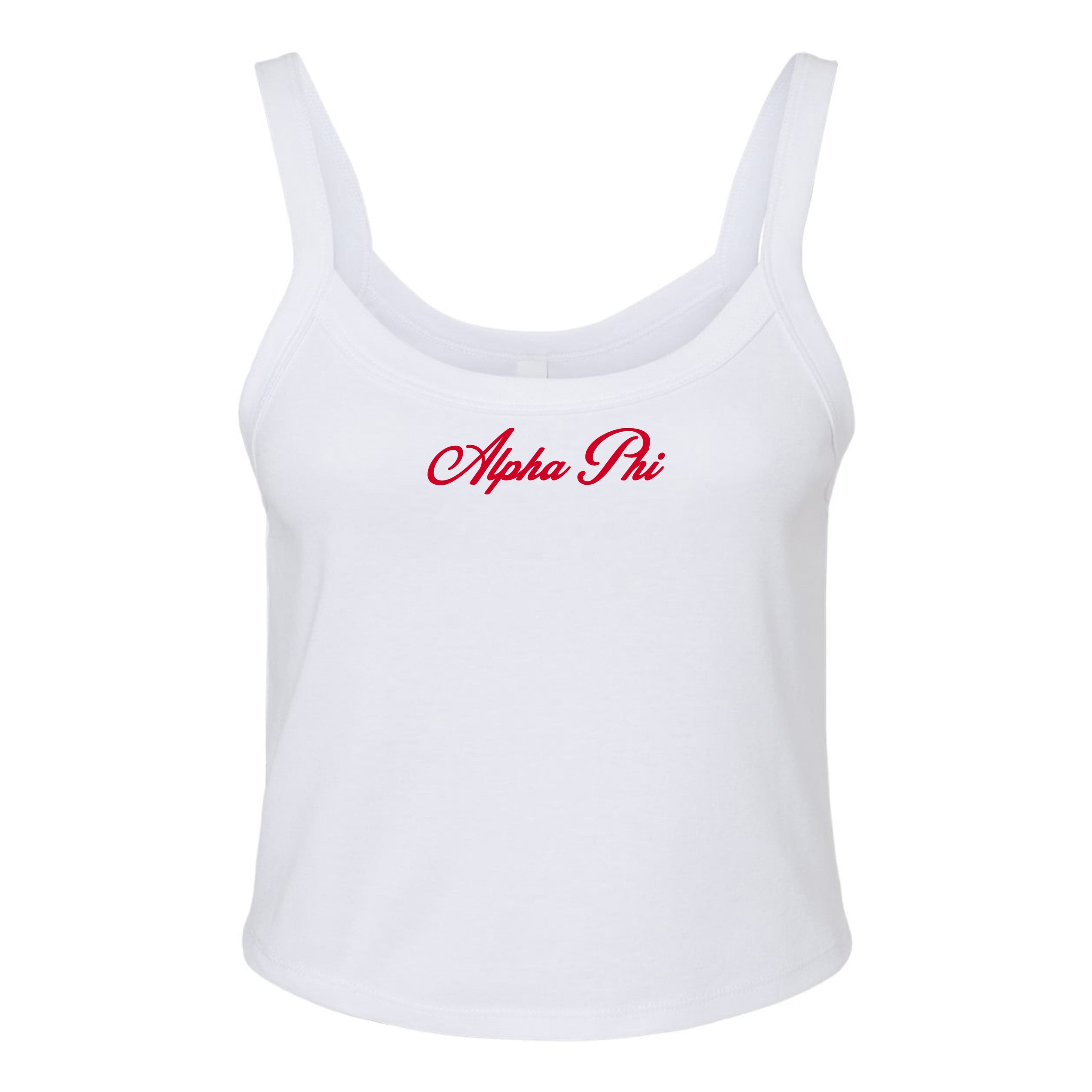 トップス theredthread message tank red ali-ariel-red-cursive-tank-top