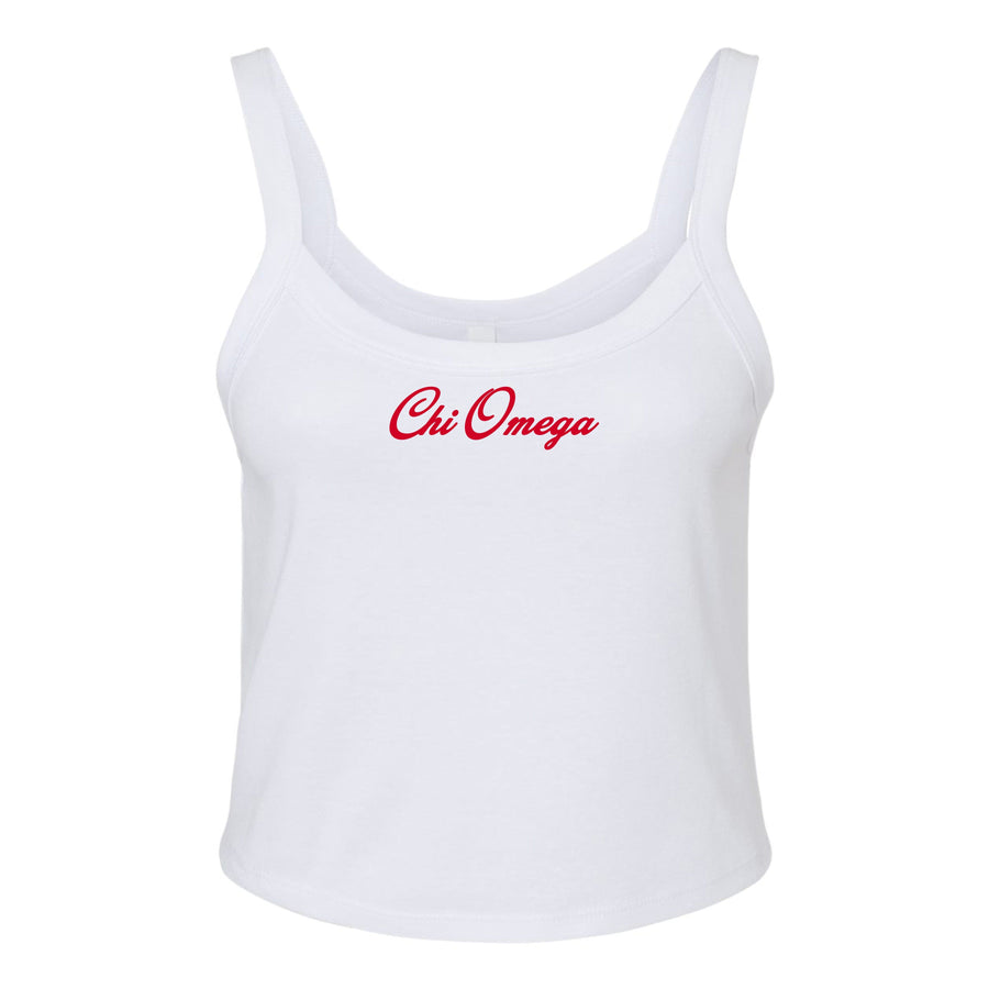 Ali & Ariel Red Cursive Tank Top Chi Omega / XS