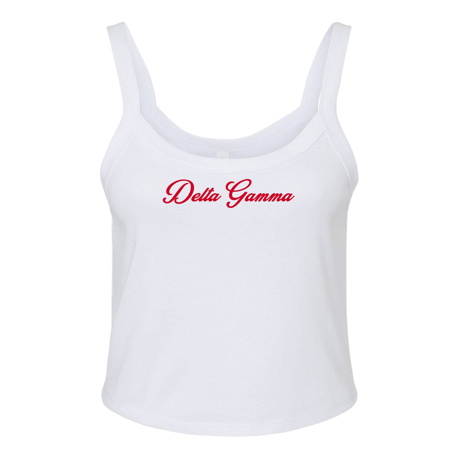 Ali & Ariel Red Cursive Tank Top Delta Gamma / XS