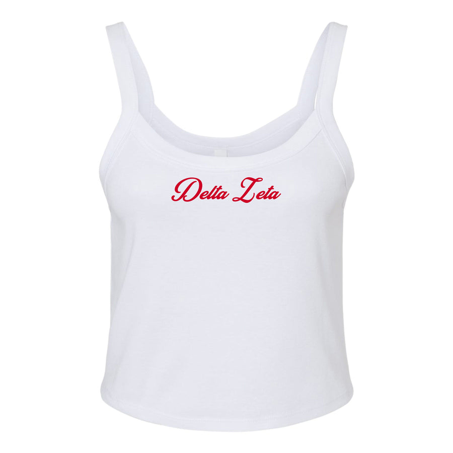 Ali & Ariel Red Cursive Tank Top Delta Zeta / XS