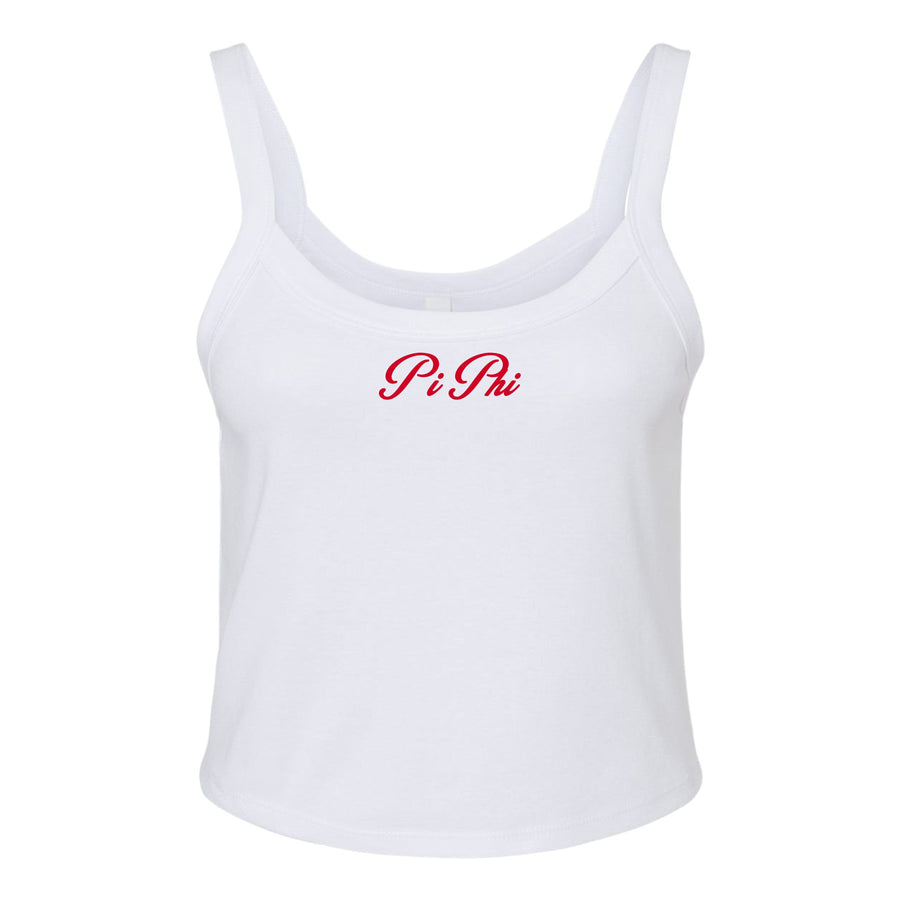 Ali & Ariel Red Cursive Tank Top Pi Beta Phi / XS