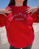 Ali & Ariel Red Embroidered Sports Crewneck <br> (sororities G-Z)