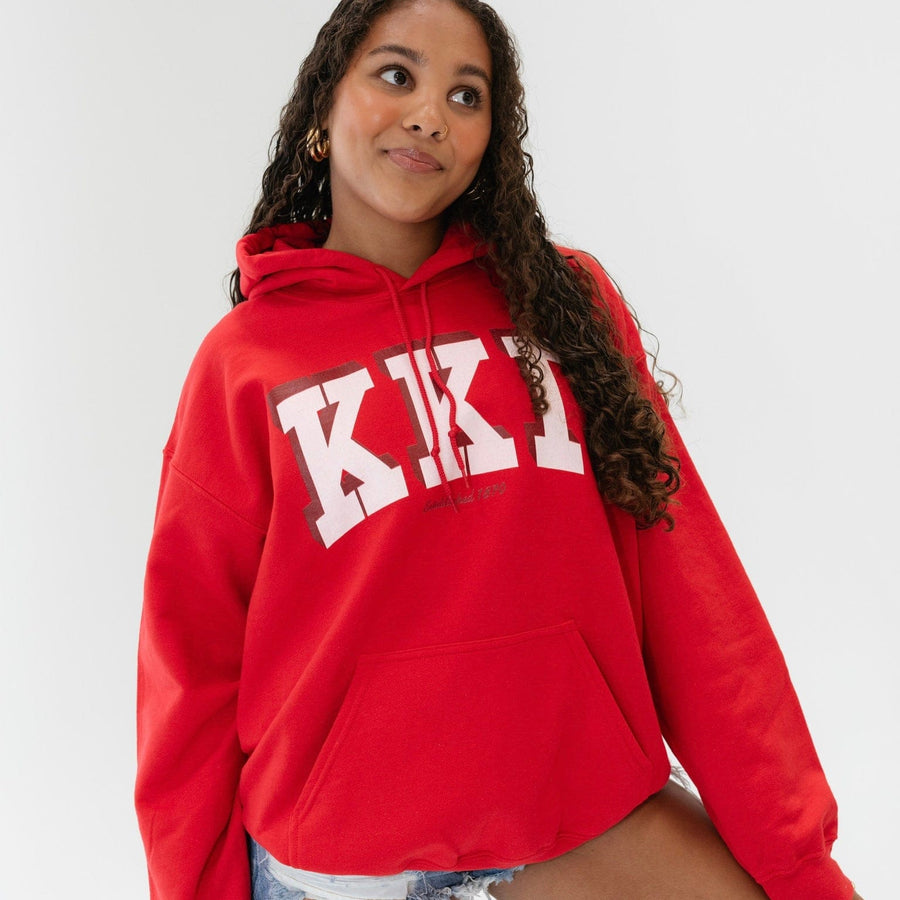 Ali & Ariel Red Greek Hoodie