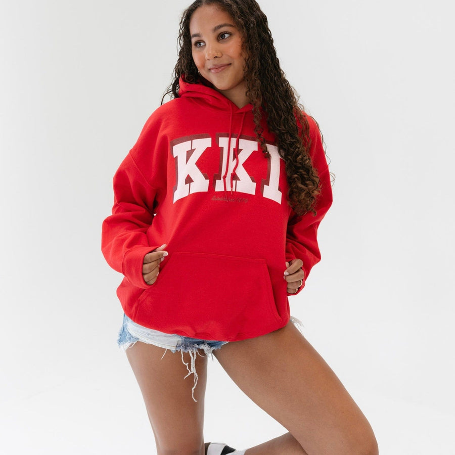 Ali & Ariel Red Greek Hoodie