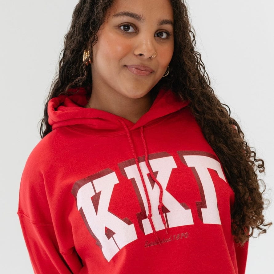 Ali & Ariel Red Greek Hoodie