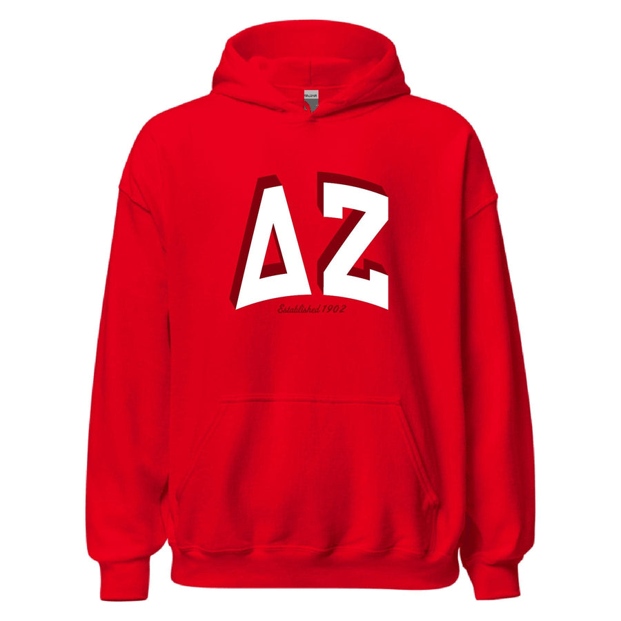 Ali & Ariel Red Greek Hoodie Delta Zeta / Medium