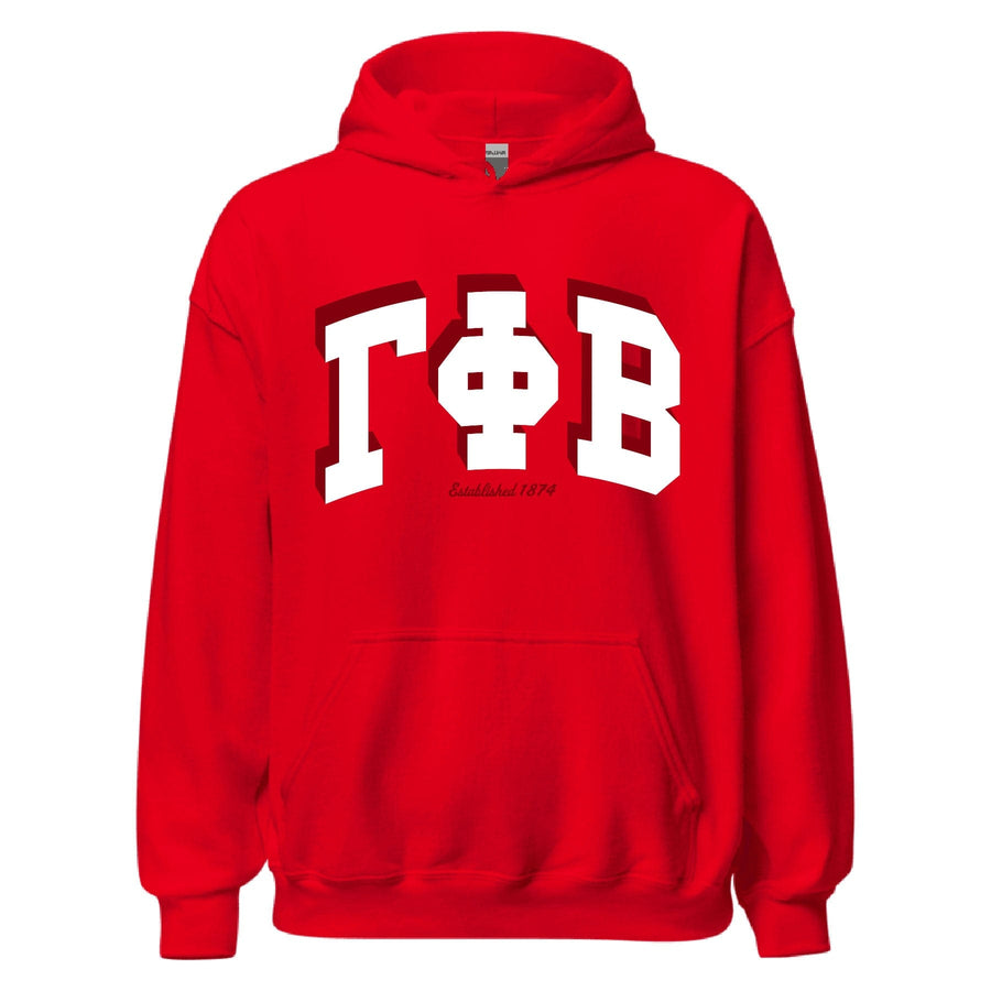 Ali & Ariel Red Greek Hoodie Gamma Phi Beta / Medium