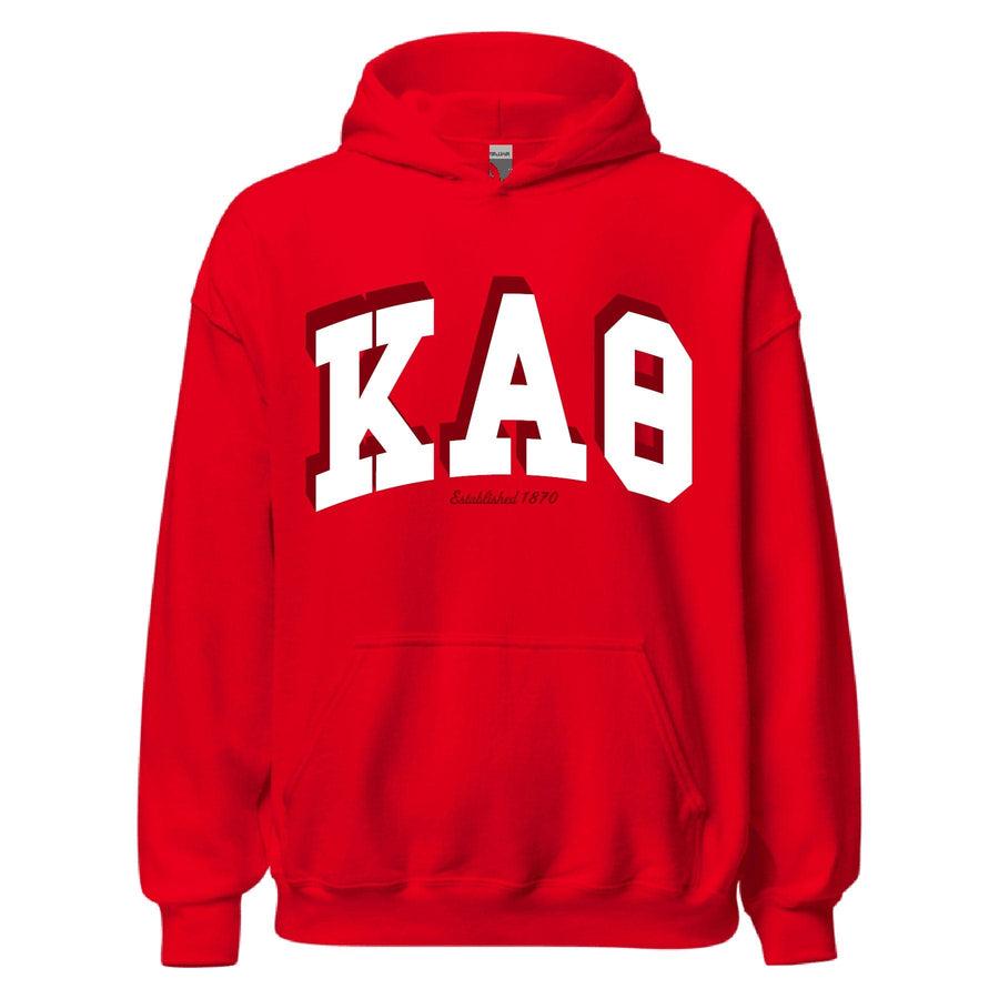 Ali & Ariel Red Greek Hoodie Kappa Alpha Theta / Medium