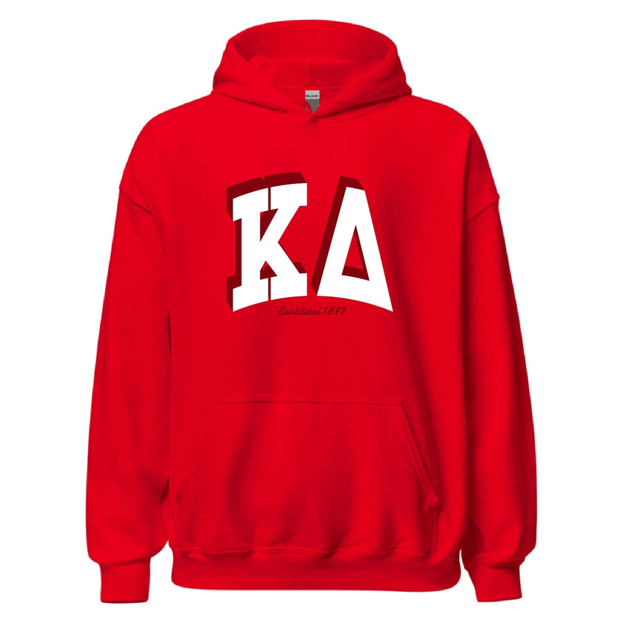 Ali & Ariel Red Greek Hoodie Kappa Delta / Medium