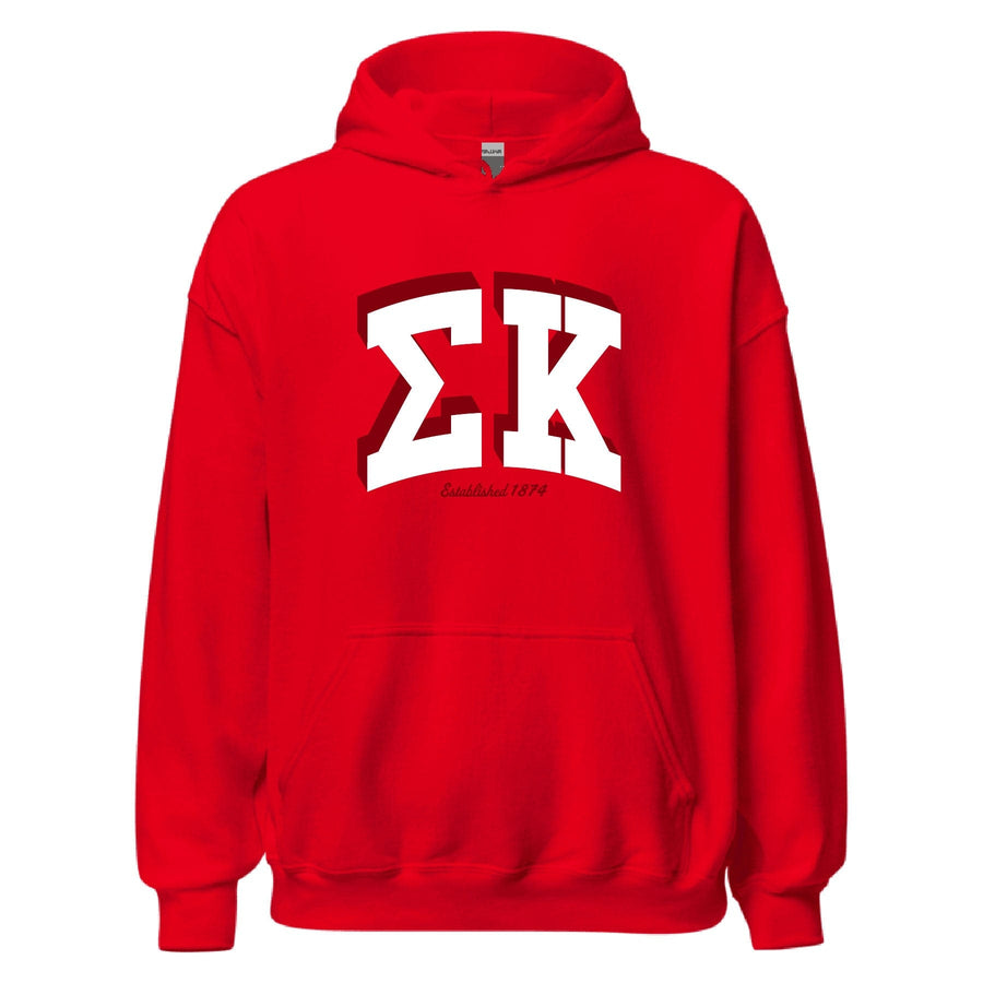 Ali & Ariel Red Greek Hoodie Sigma Kappa / Medium