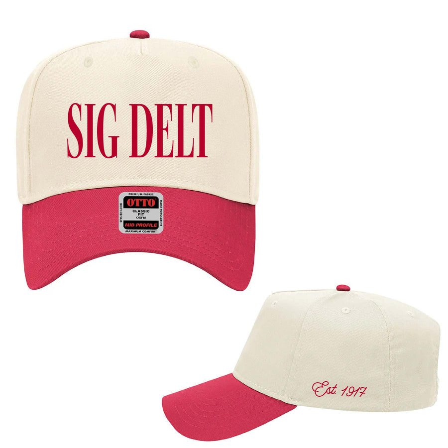 Ali & Ariel Red & Tan Hat