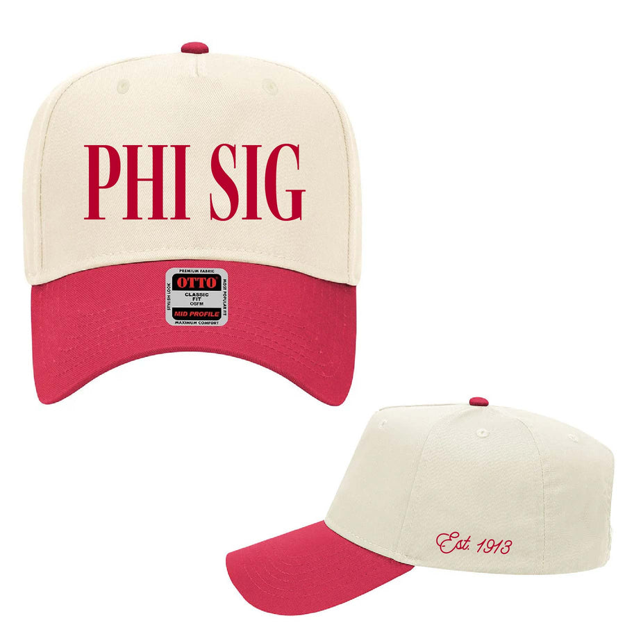 Ali & Ariel Red & Tan Hat