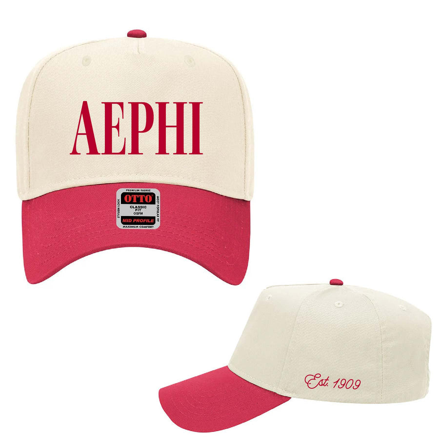 Ali & Ariel Red & Tan Hat