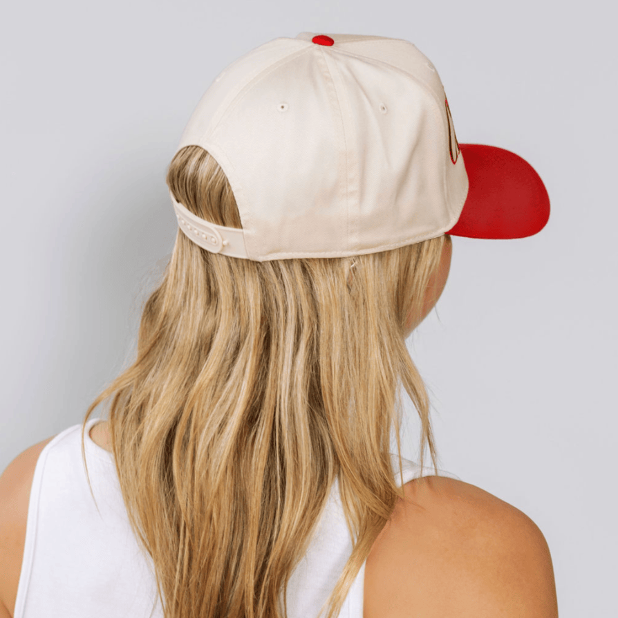 Ali & Ariel Red & Tan Hat