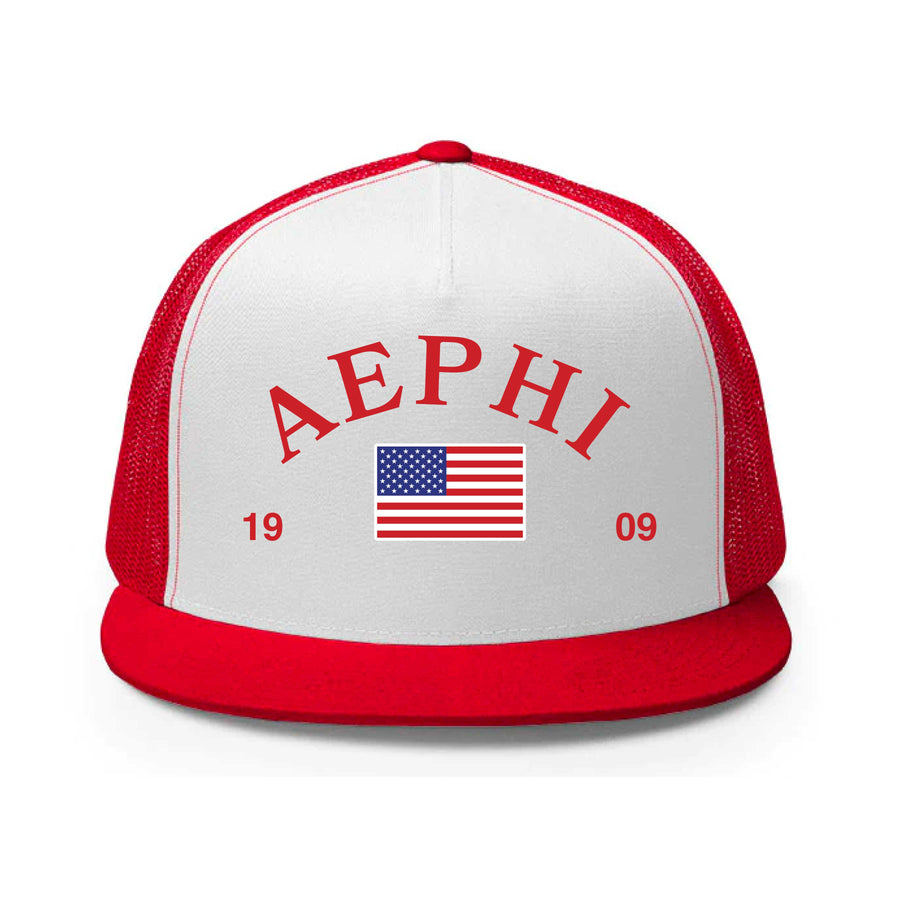 Ali & Ariel Red, White, & You Trucker Hat Alpha Epsilon Phi