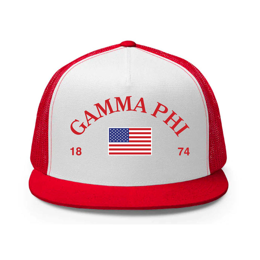 Ali & Ariel Red, White, & You Trucker Hat Gamma Phi Beta