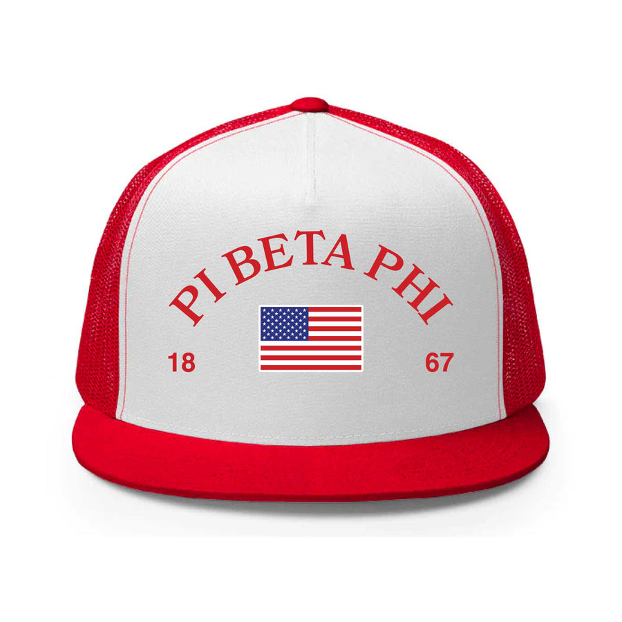 Ali & Ariel Red, White, & You Trucker Hat Pi Beta Phi