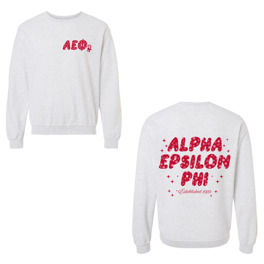 Ali & Ariel Snowflake Crewneck Alpha Epsilon Phi / Medium