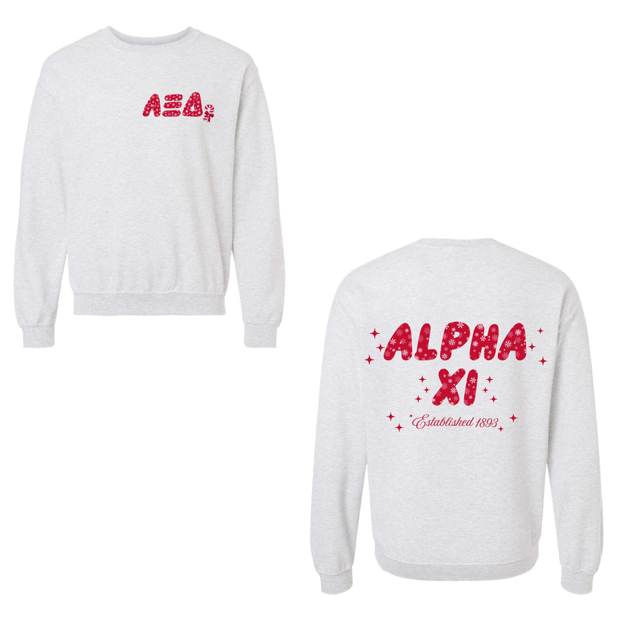Ali & Ariel Snowflake Crewneck Alpha Xi Delta / Medium