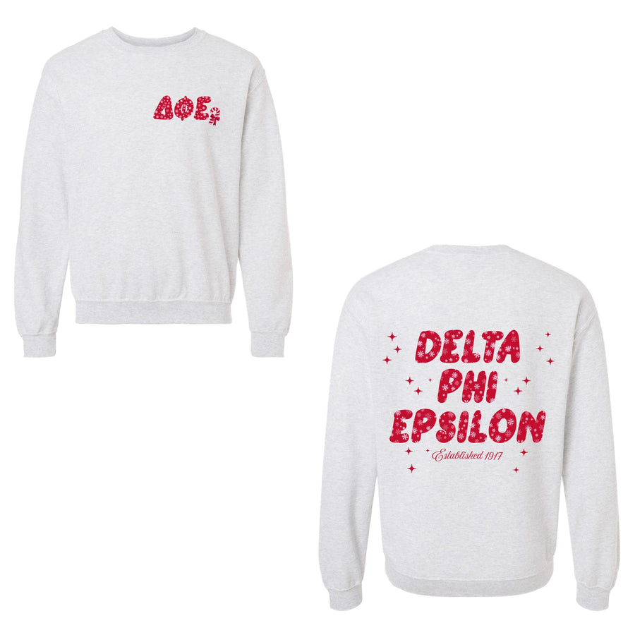Ali & Ariel Snowflake Crewneck Delta Phi Epsilon / Medium