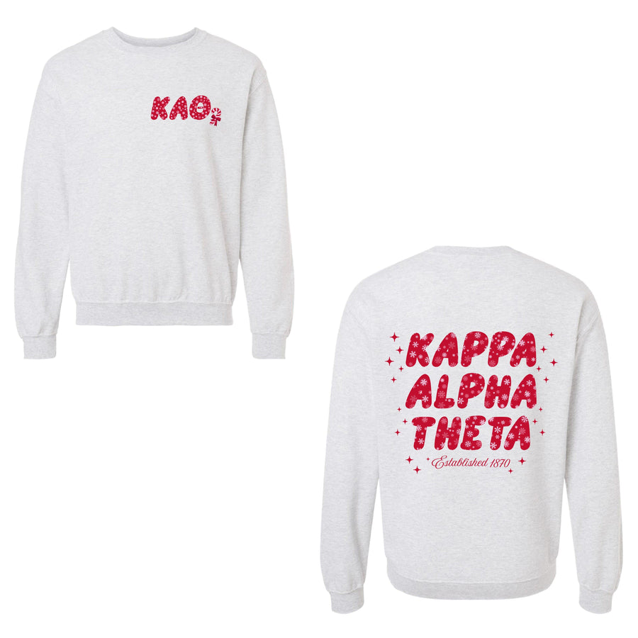Ali & Ariel Snowflake Crewneck Kappa Alpha Theta / Medium