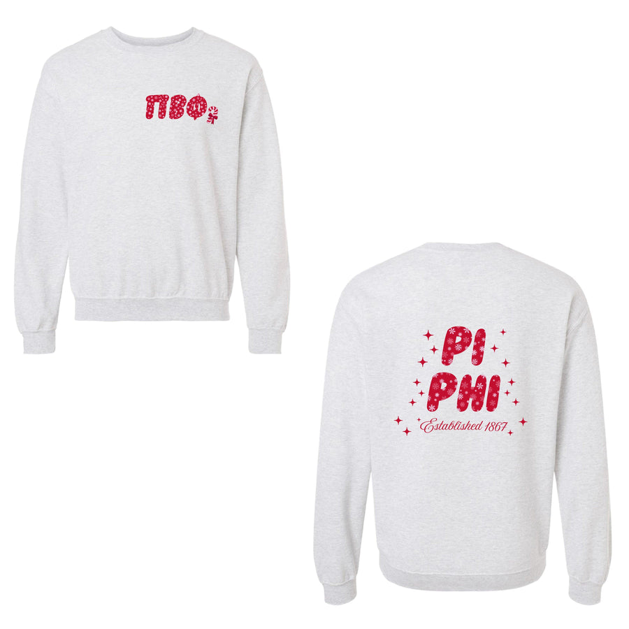 Ali & Ariel Snowflake Crewneck Pi Beta Phi / Medium