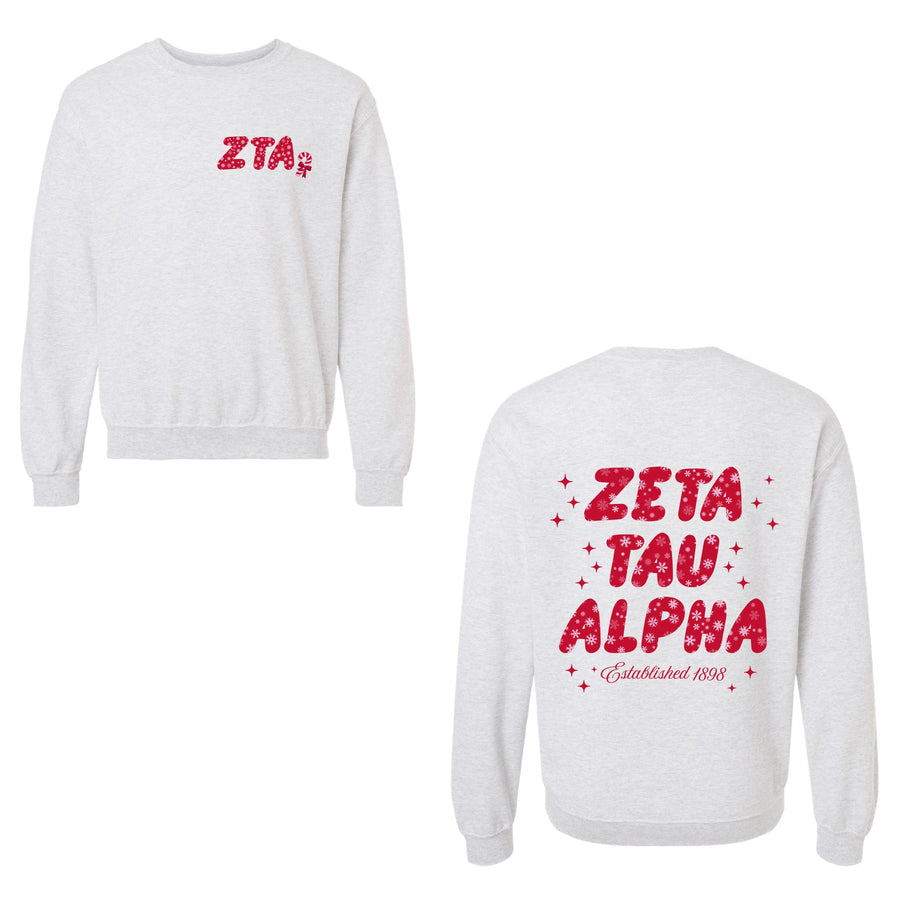 Ali & Ariel Snowflake Crewneck Zeta Tau Alpha / Medium
