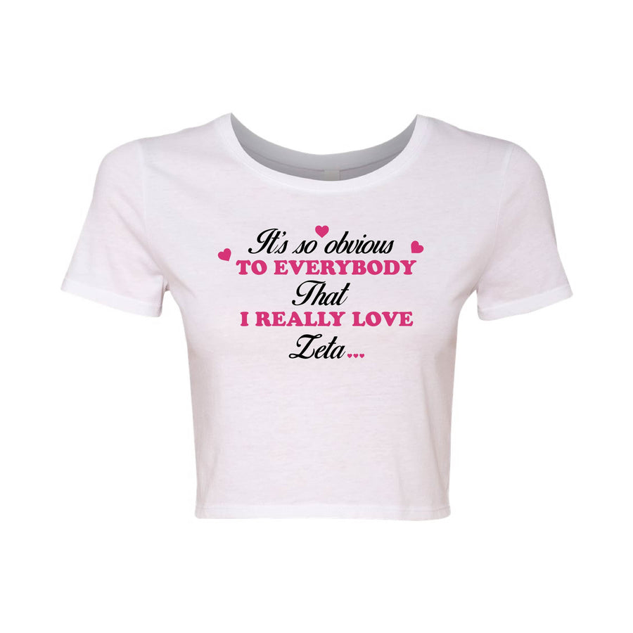 So Obvious Cropped Baby Tee, Sorority Apparel