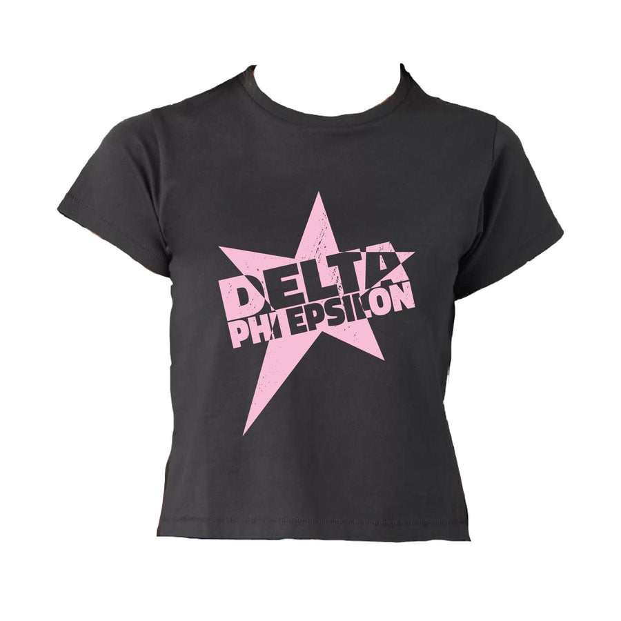 Ali & Ariel Star Burst Baby Tee Delta Phi Epsilon / Small