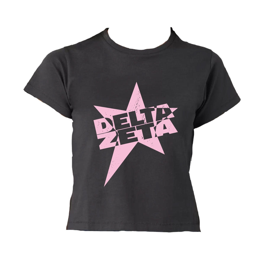 Ali & Ariel Star Burst Baby Tee Delta Zeta / Small