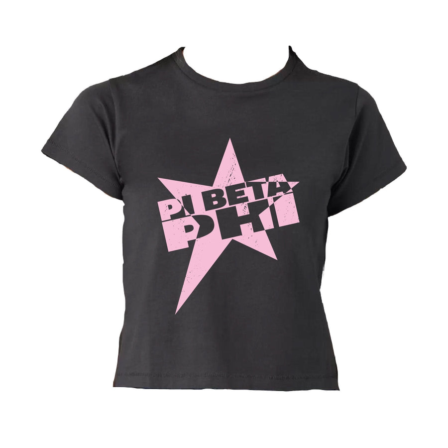 Ali & Ariel Star Burst Baby Tee Pi Beta Phi / Small