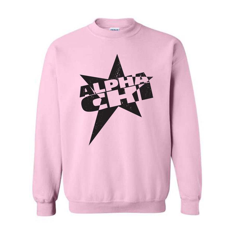 Ali & Ariel Star Burst Crewneck Alpha Chi Omega / Medium