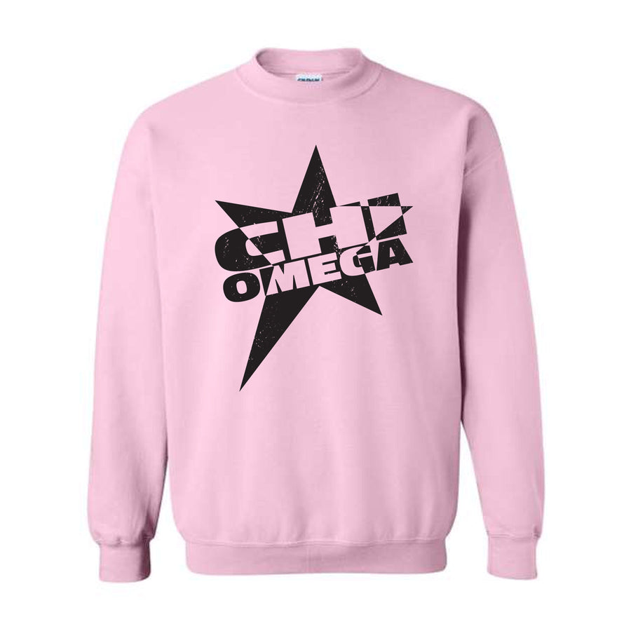 Ali & Ariel Star Burst Crewneck Chi Omega / Medium