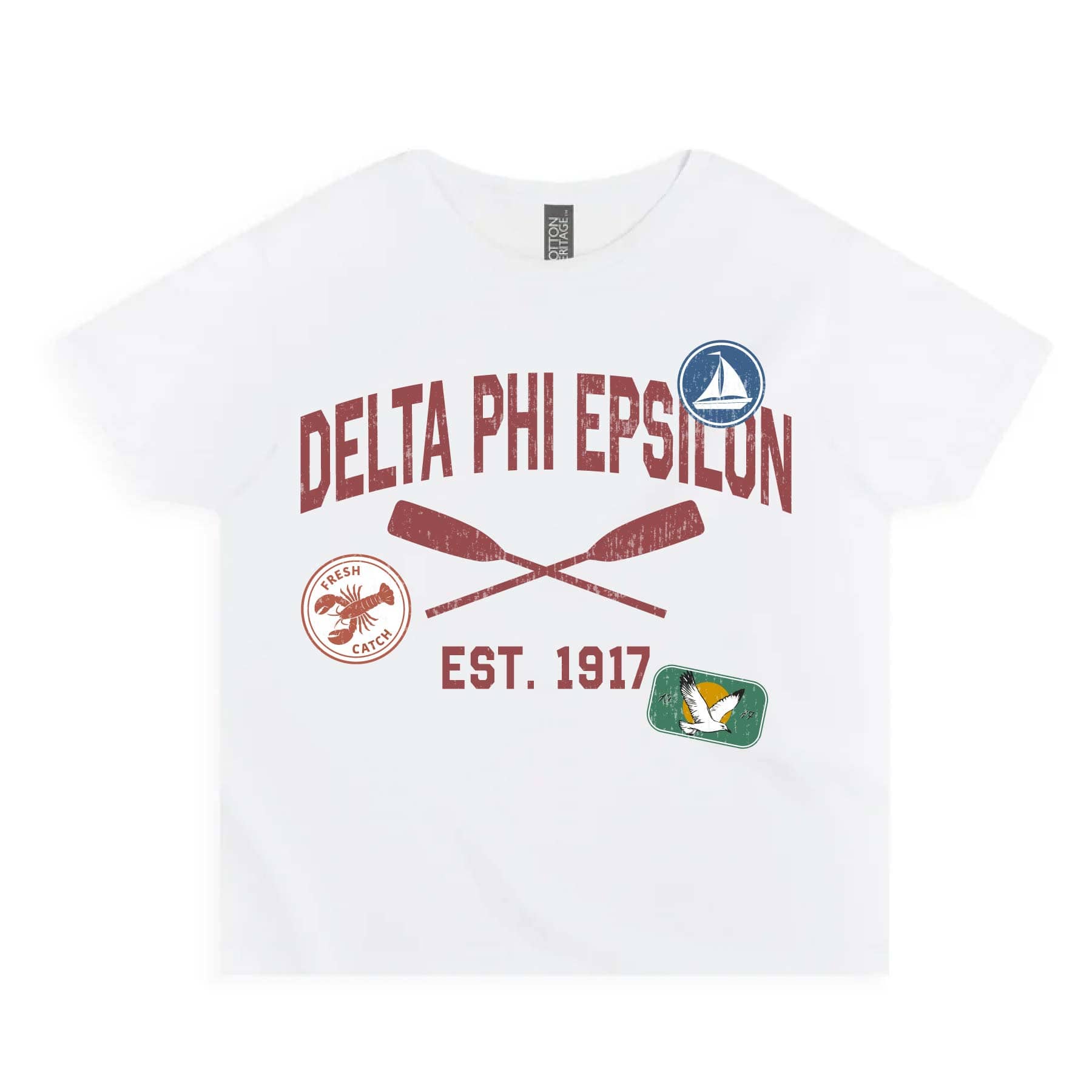 Ali & Ariel Summer Camp Baby Tee Delta Phi Epsilon / Small