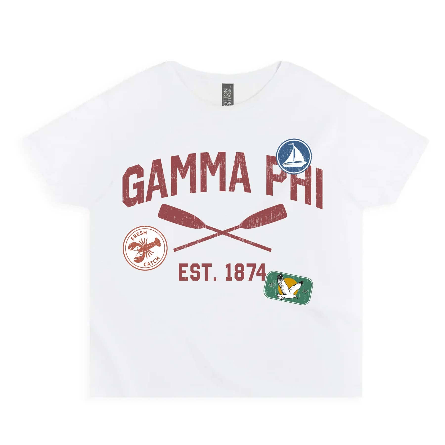 Ali & Ariel Summer Camp Baby Tee Gamma Phi Beta / Small