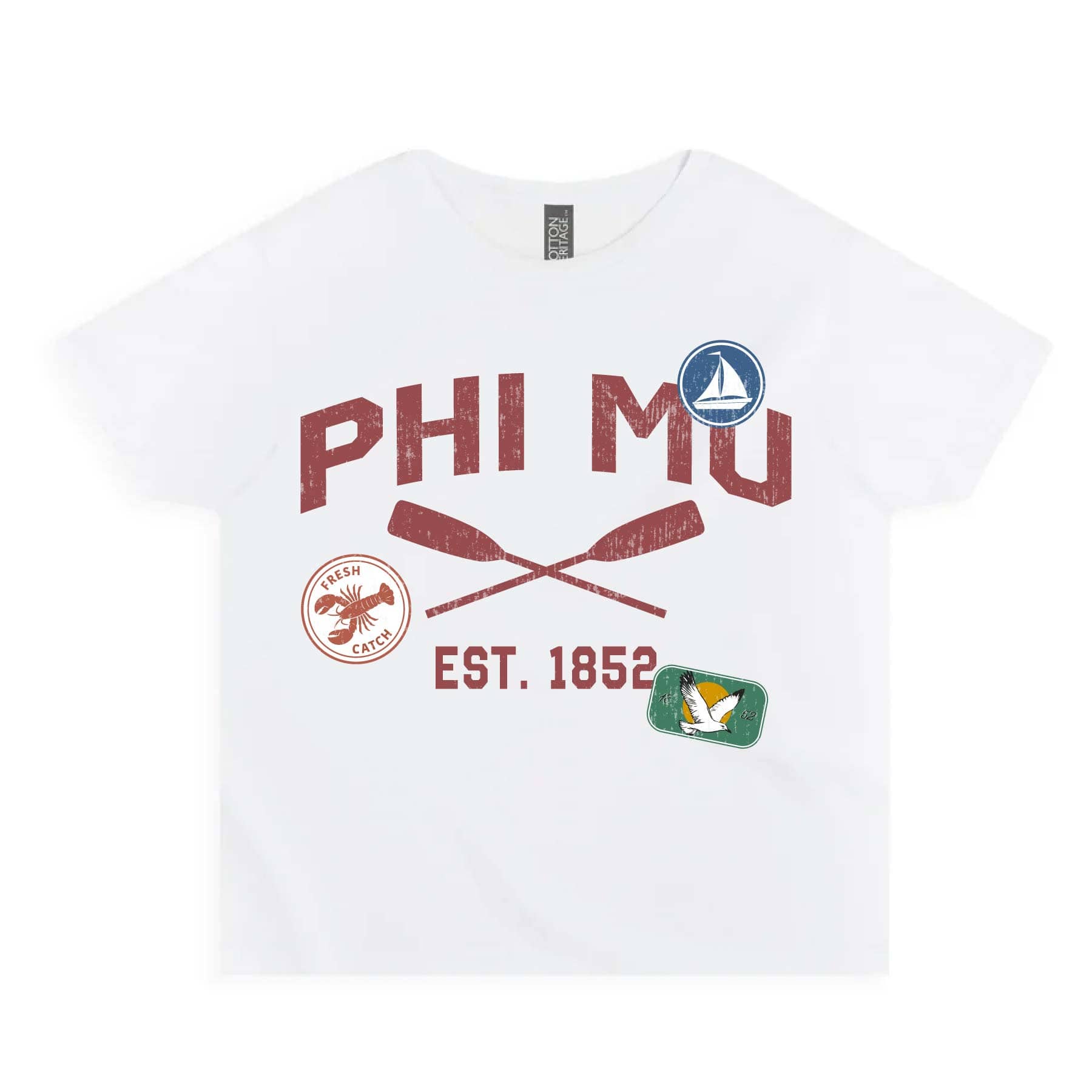 Ali & Ariel Summer Camp Baby Tee Phi Mu / Small