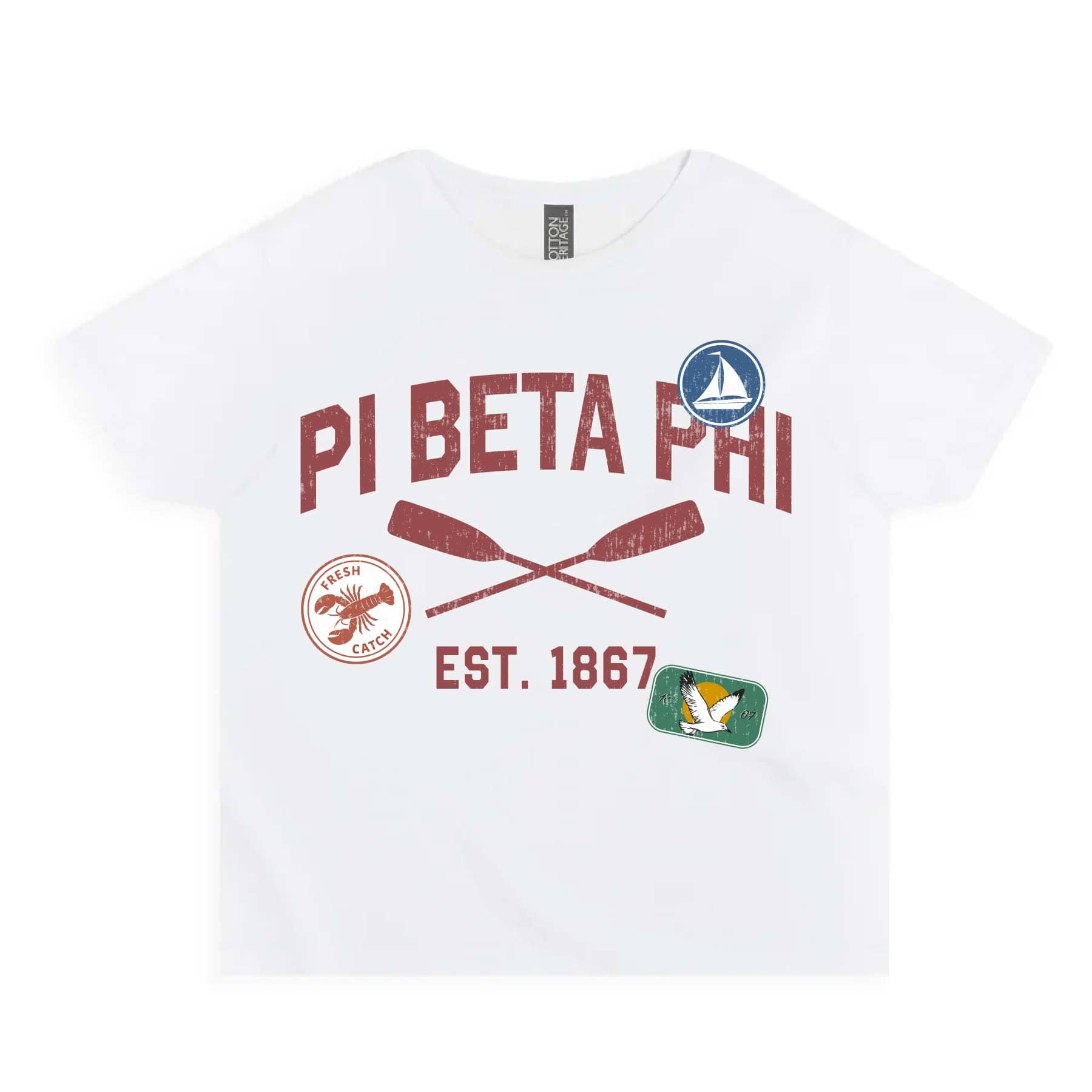 Ali & Ariel Summer Camp Baby Tee Pi Beta Phi / Small