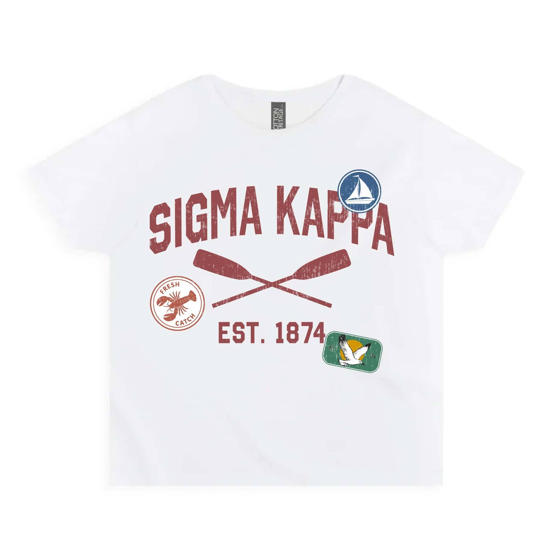 Ali & Ariel Summer Camp Baby Tee Sigma Kappa / Small